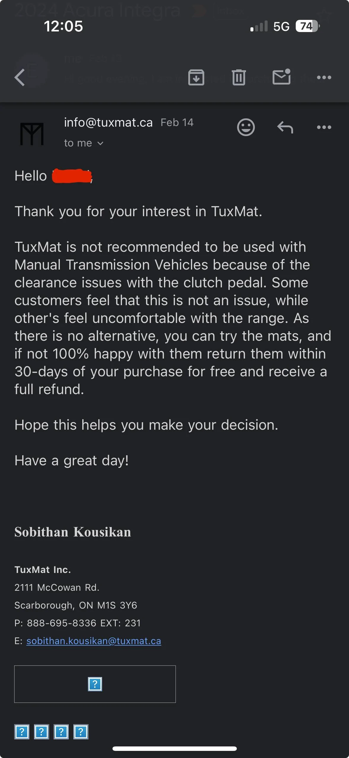 Acura Integra Just got the 3d Kagu All Weather Mats IMG_4660