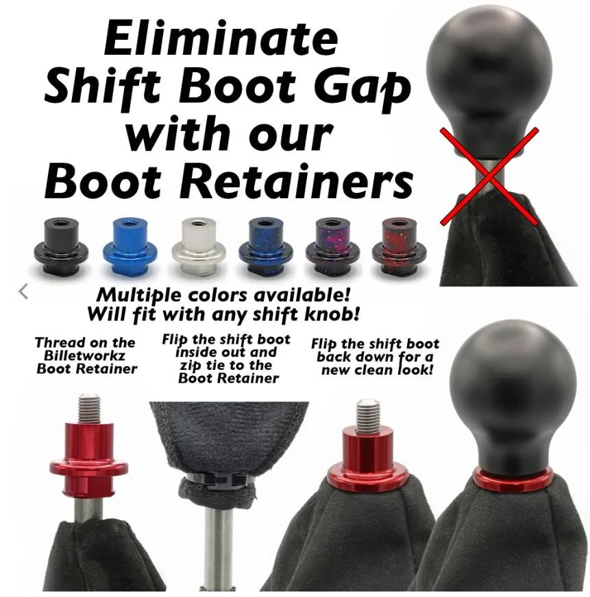 Acura Integra Anyone with a Billetworkz weighted alcantara shift knob ? would love to see a pic. Boot retainer2