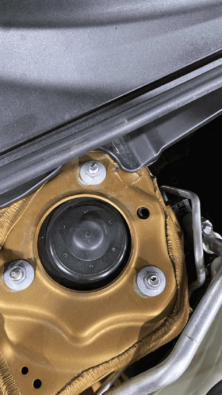 Acura Integra Removed Factory Strut Alignment Pins + Alignment for B Street AutoX IMG_5940