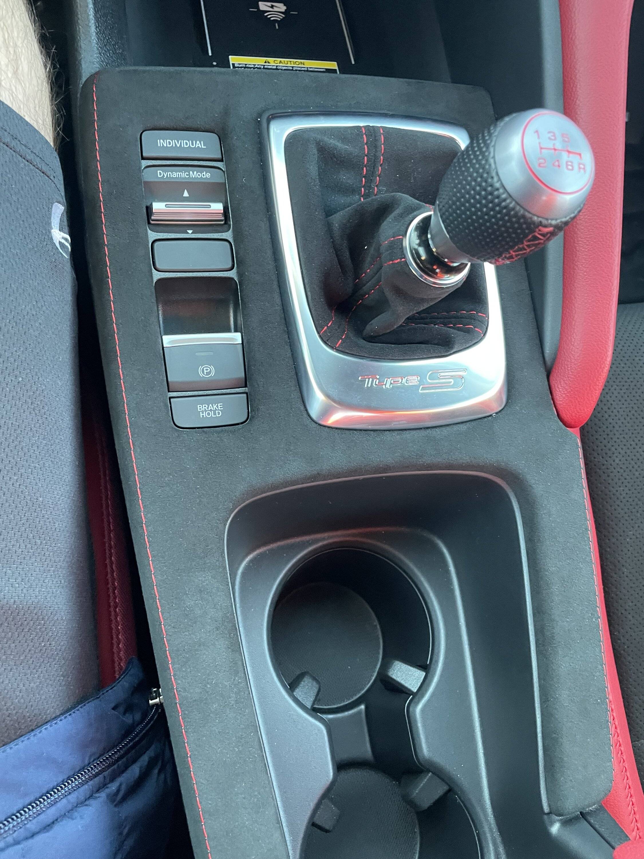 Acura Integra Alcantara Center Console with Stitching IMG_6802