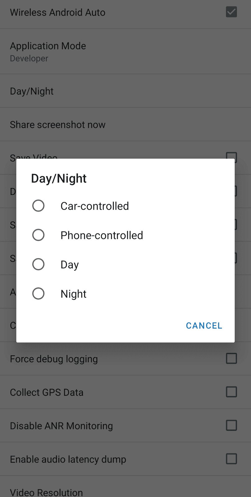 Acura Integra Android Auto Map/Wyze not switching to Night mode Automatically Screenshot_20240318-160107