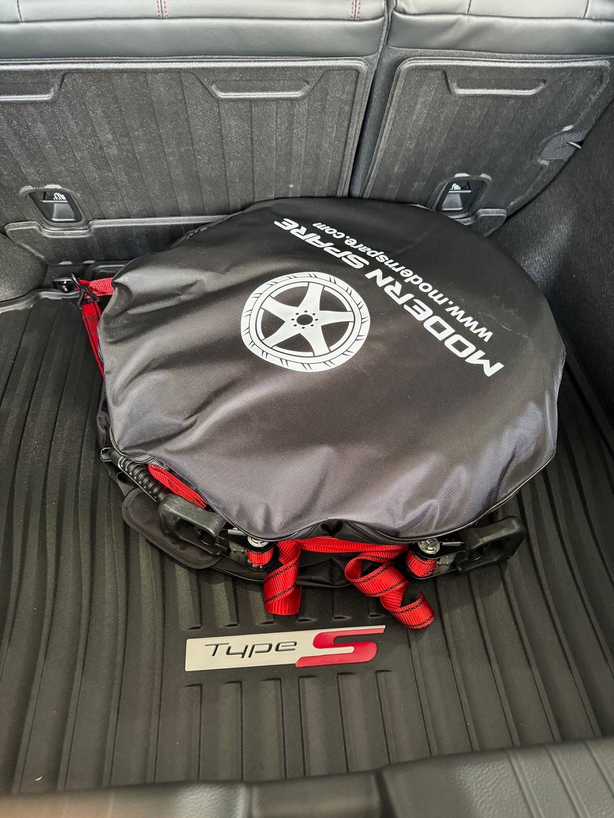 Acura Integra Full sized spare, how to store in back? IMG_8159