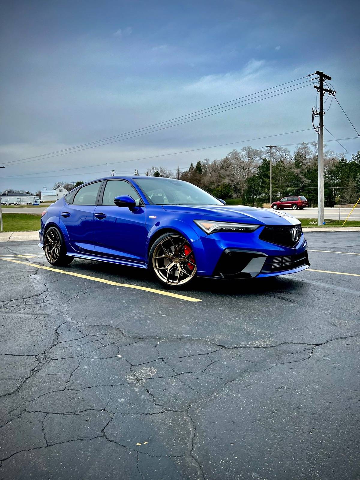 Acura Integra Apex Blue ITS on Bronze Vossen HF-5's integra_vossen