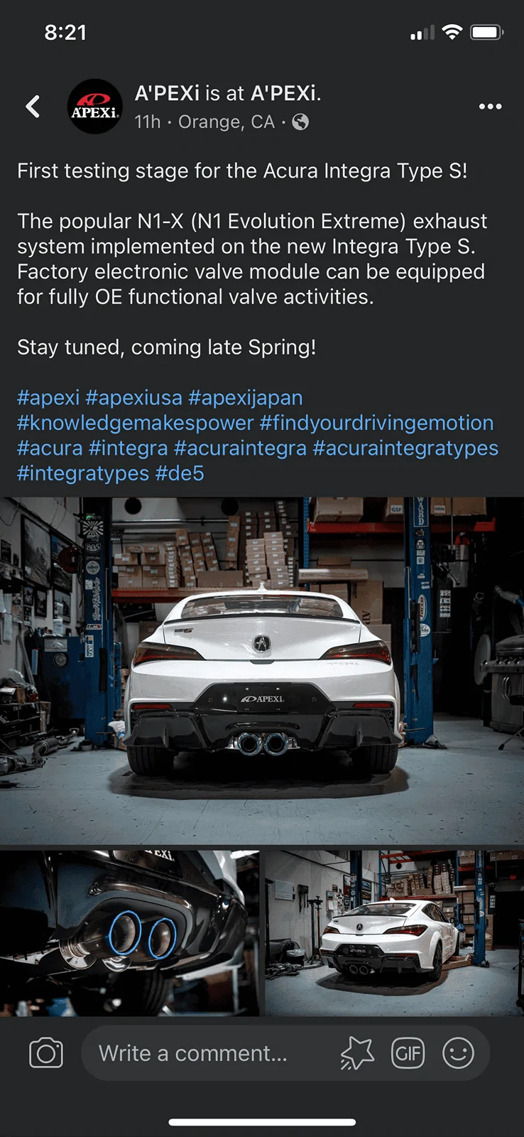 Acura Integra A’Pexi Exhaust In The Works IMG_7882