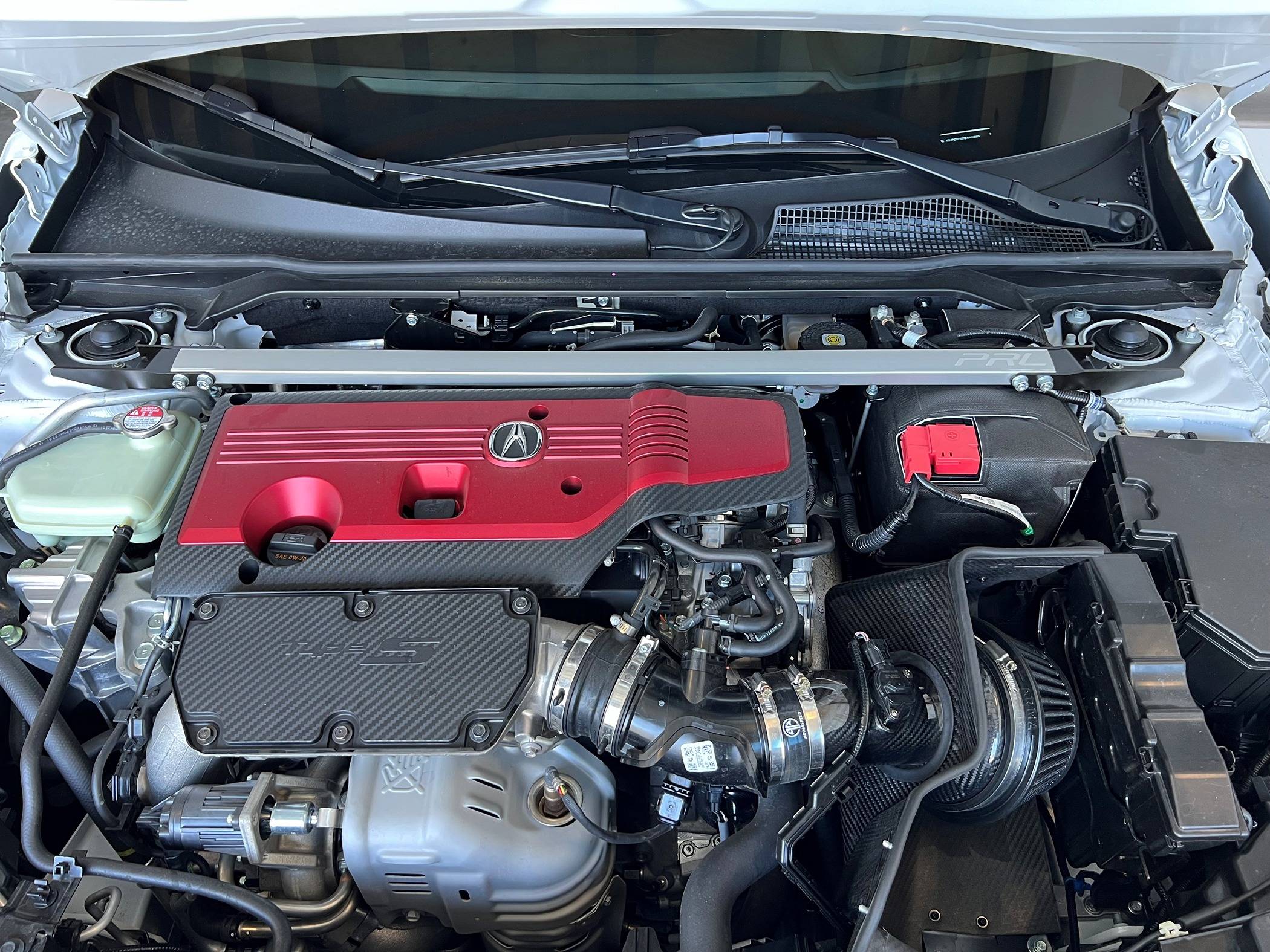 Acura Integra PRL's "Throwback" Front Strut Bar installed strut bar 1