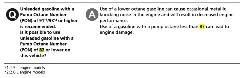 Acura Integra Is the type s able to run on 87? Screenshot 2024-05-28 at 7.58.26 AM
