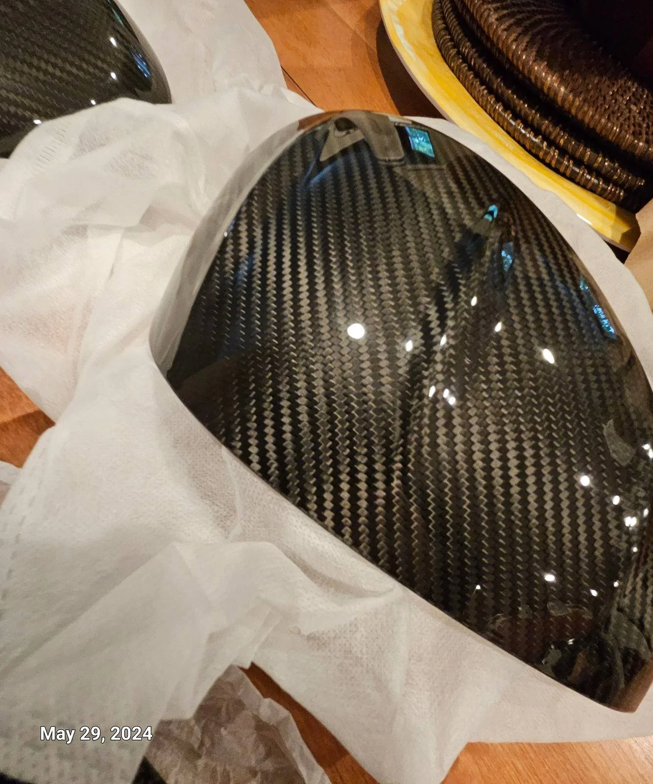 Acura Integra Real dry weave carbon fiber caps with matching door handles 20240529_125227