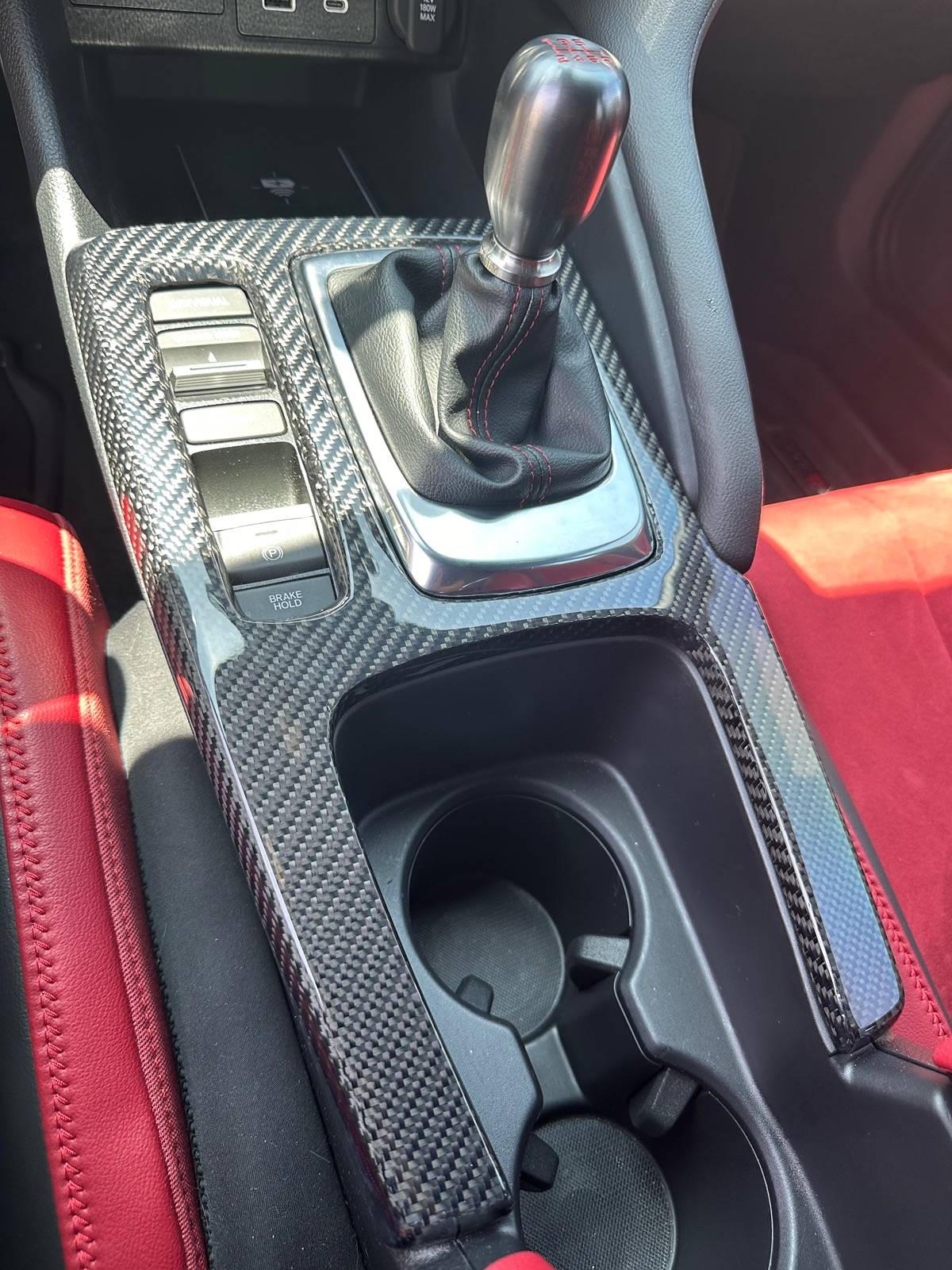 Acura Integra Carbon fiber skinned center console IMG_8213