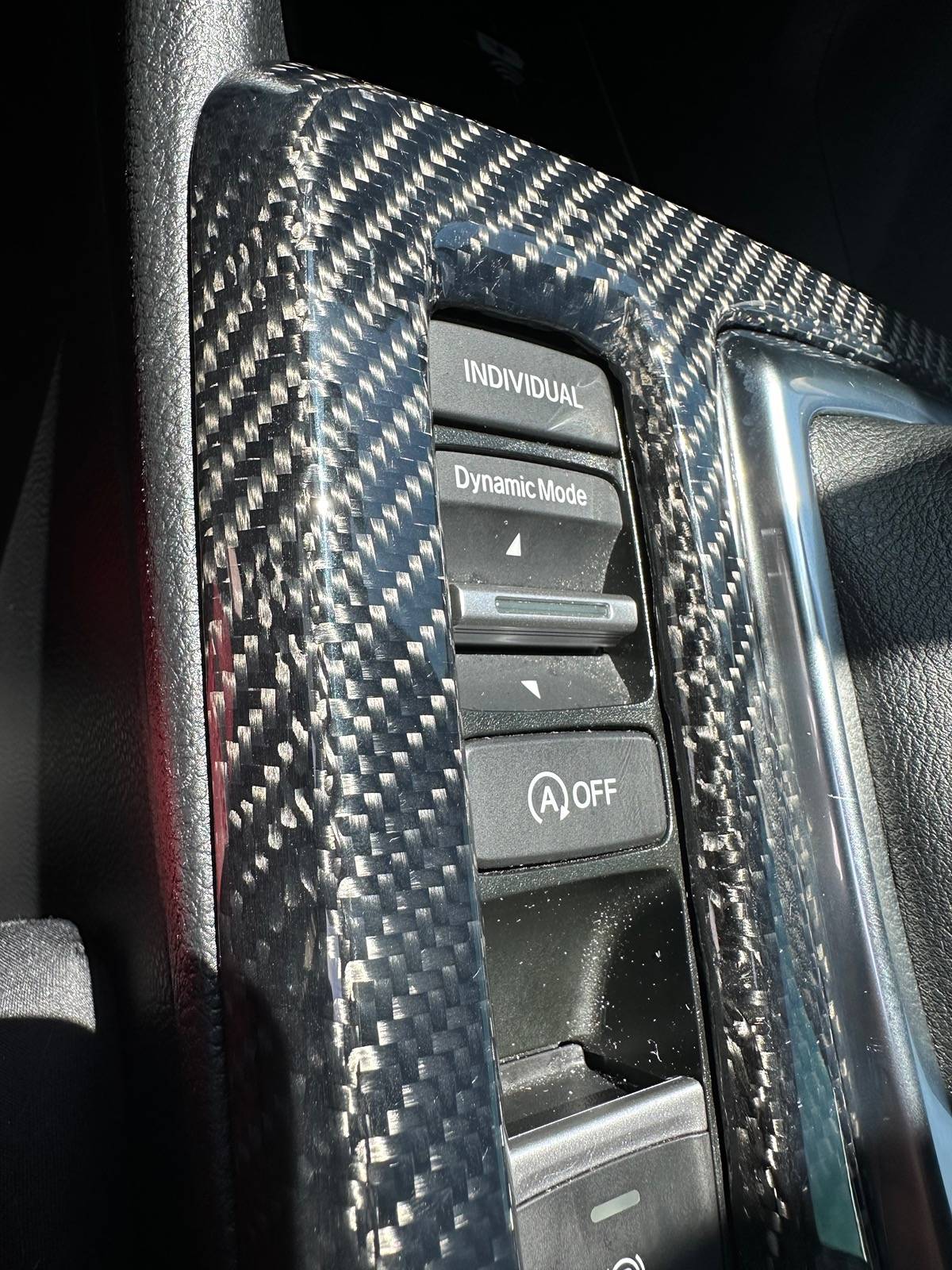 Acura Integra Carbon fiber skinned center console IMG_8214