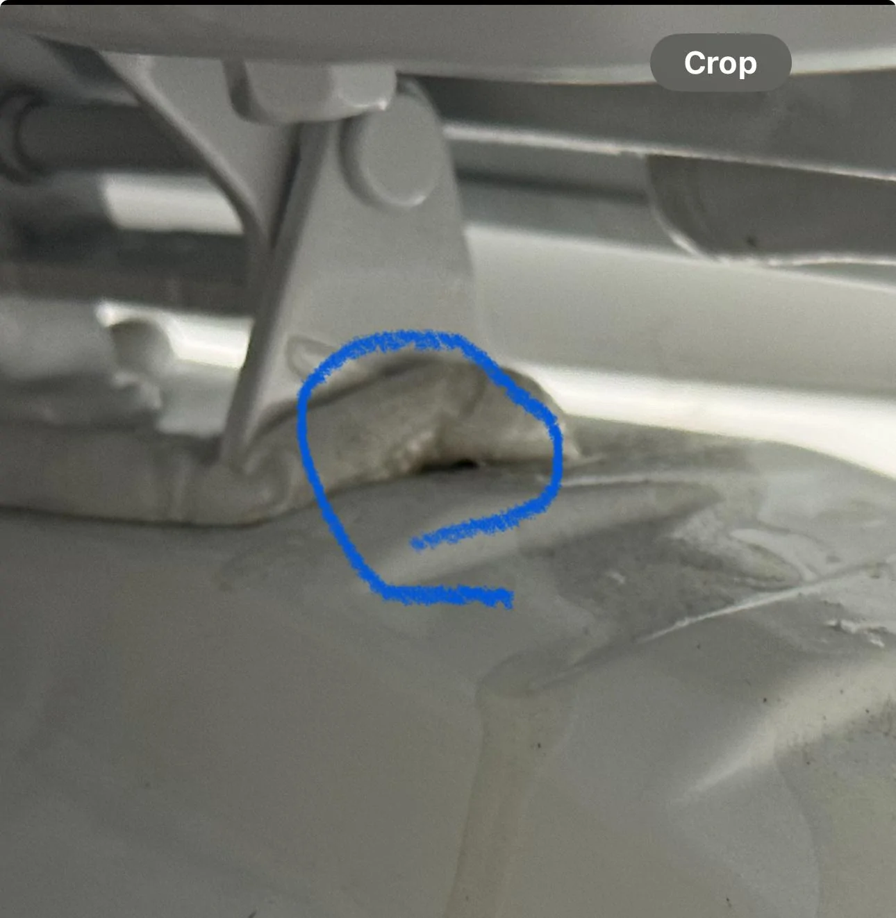 Acura Integra Poor Hatch Hinge Sealant Application IMG_9414