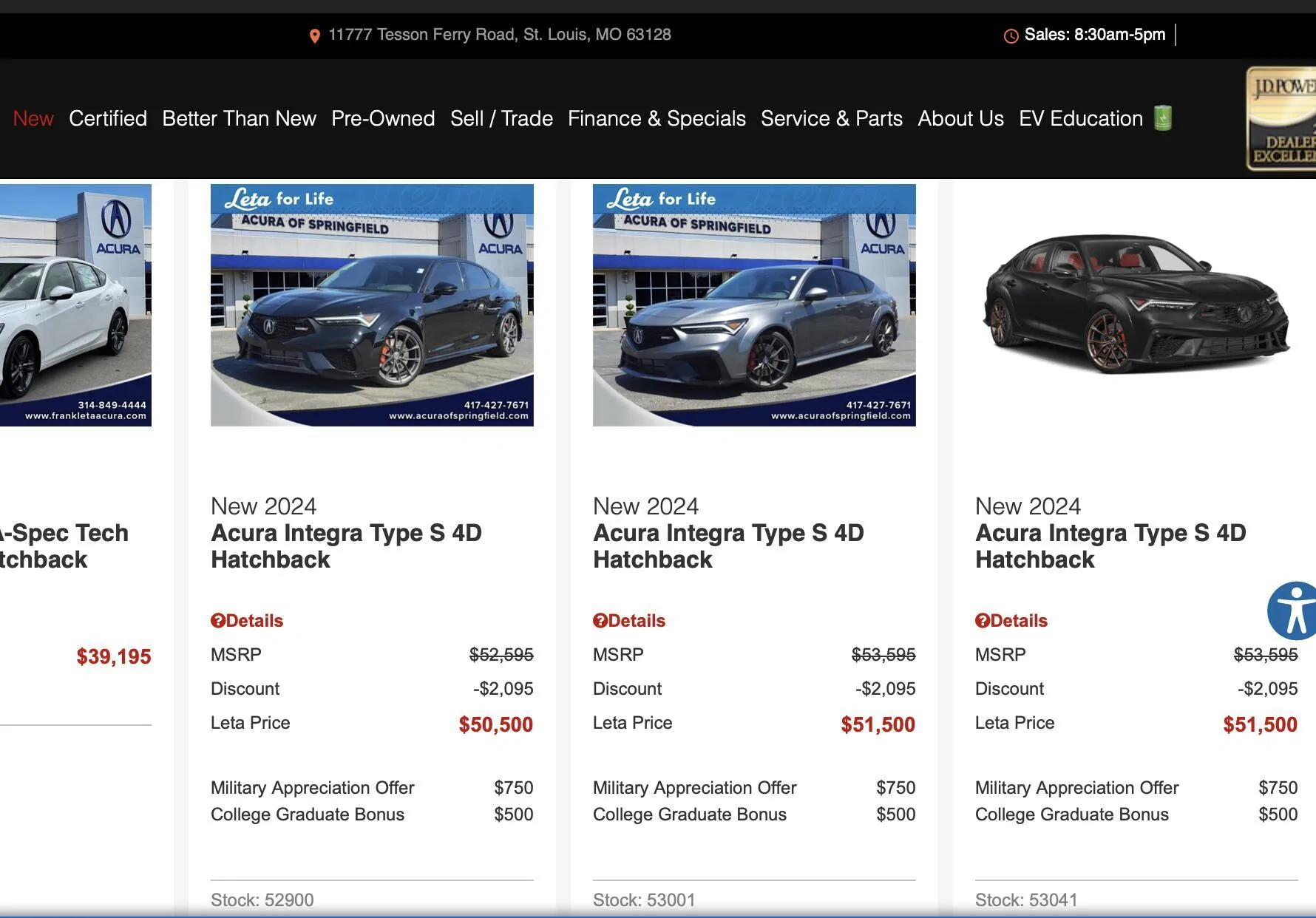 Acura Integra List of Honest Acura Dealerships For Type S (MSRP vs Markup List -- Integra Type S) 1721522981898-9n