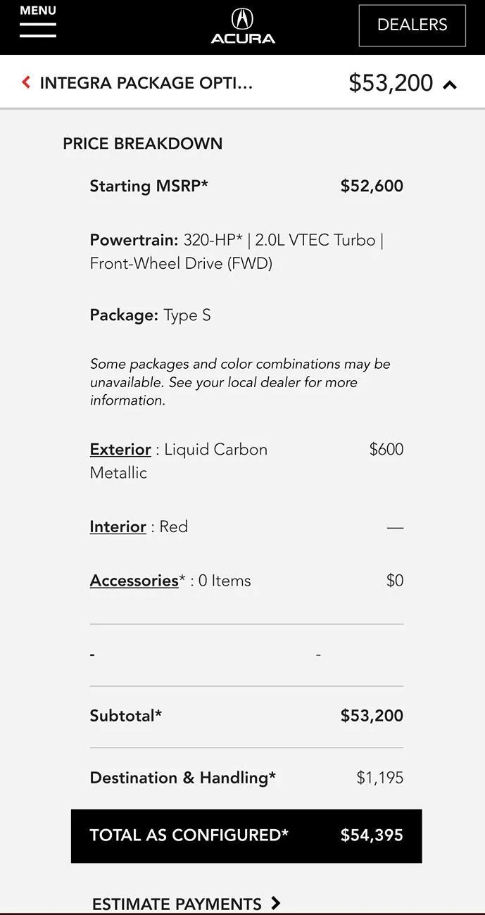 Acura Integra Any word on the 2025 type S? Screenshot_20240801-184648