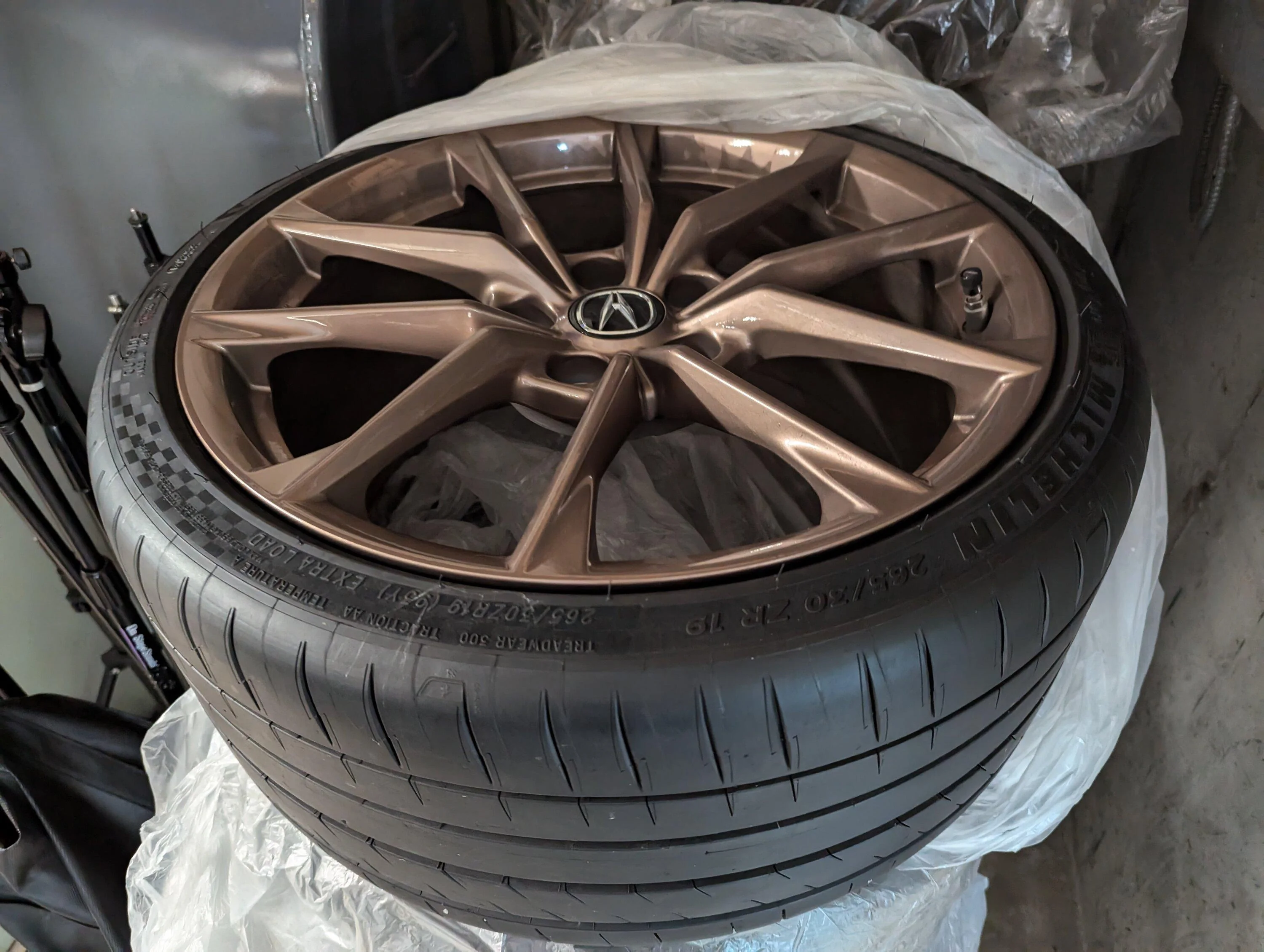 Acura Integra Modified Price: Copper OEM wheels & tires For sale $2,000 Copper wheels tires PXL_20240812_202443221
