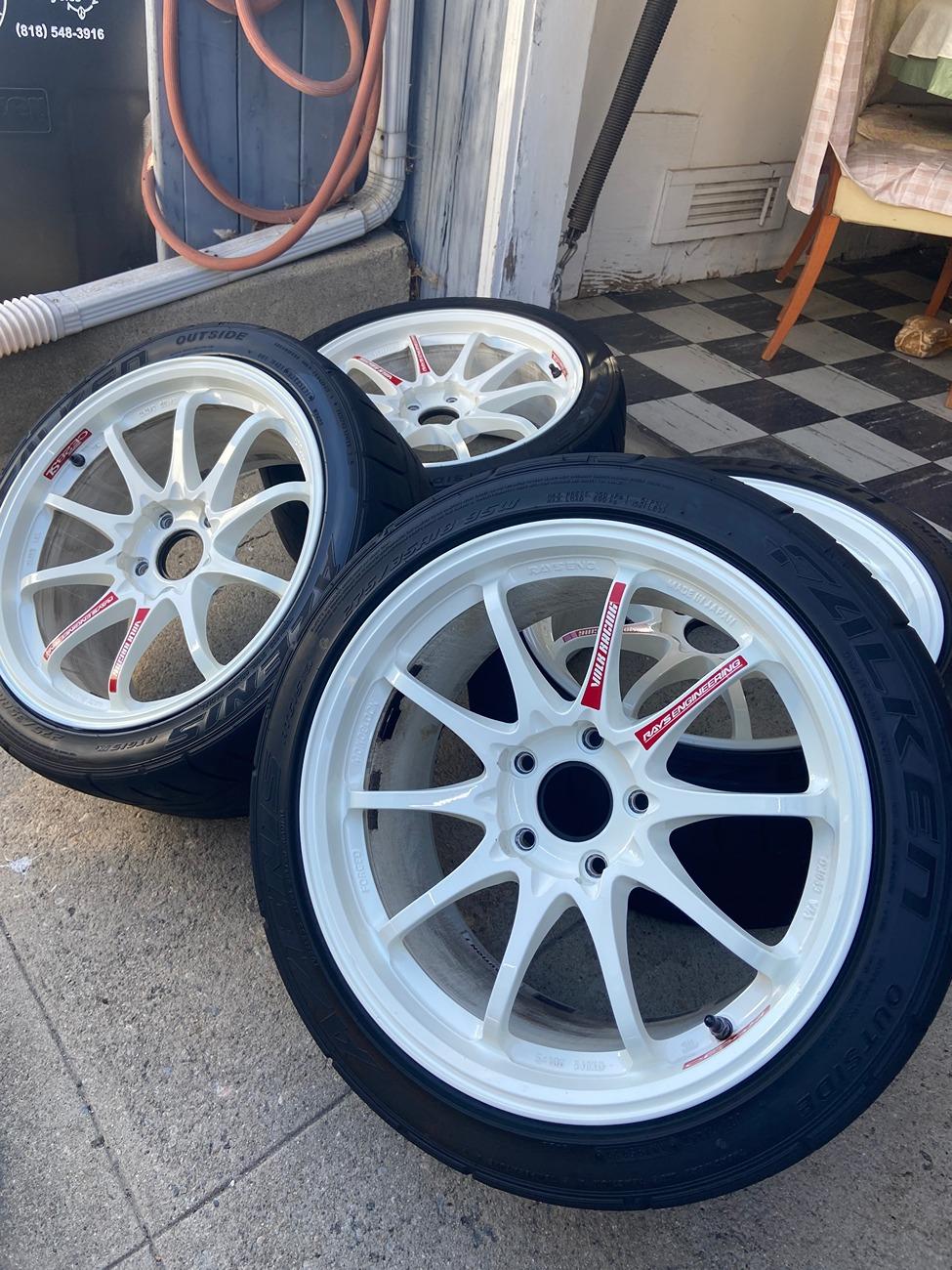 Acura Integra **PRICE DROP**For Sale: Volk CE28SLs 18x9.5 +42 Championship White 4 Wheels dismounted.JPG