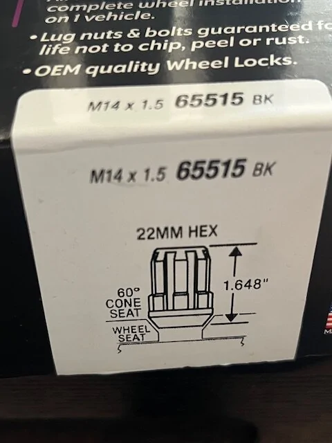 Acura Integra FS: MCGARD 65515BK Reman Wheel Installation Kit bolt 2