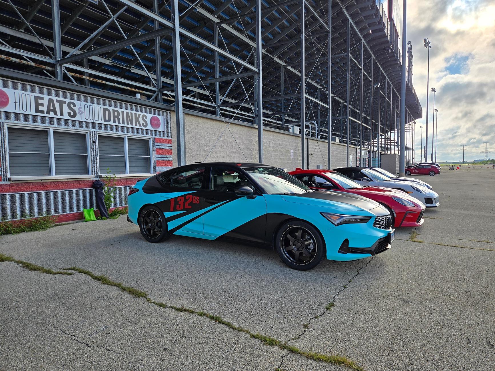 Acura Integra Aspec MT with 20" Volk TE37s, Mugen exhaust, Two tone wrap 20240818_081155