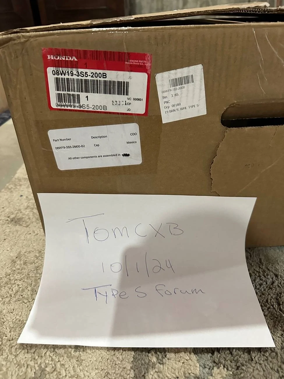 Acura Integra FOR SALE: Brand new OEM bronze Type S accessory 19" wheels IMG_3581