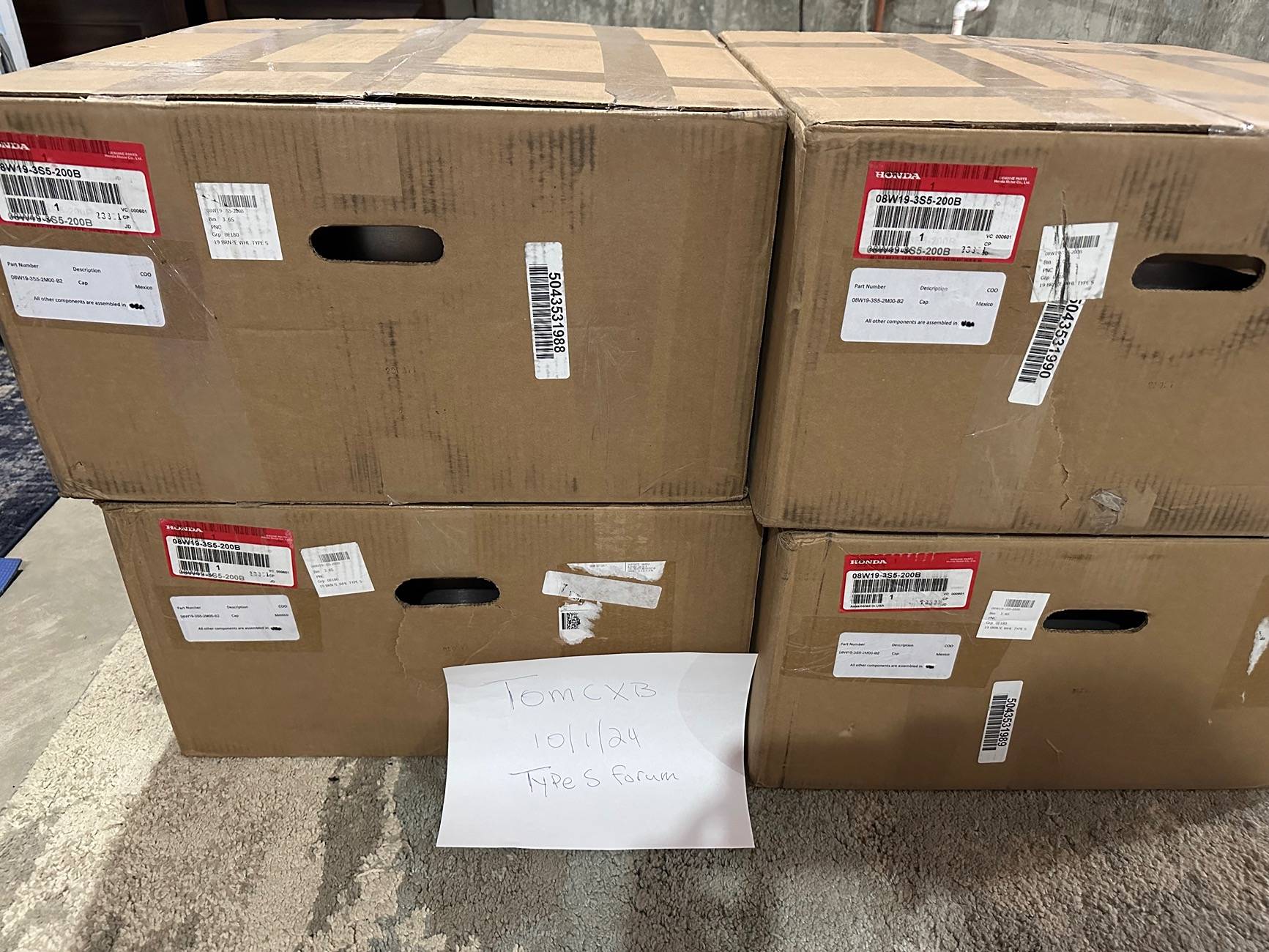 Acura Integra FOR SALE: Brand new OEM bronze Type S accessory 19" wheels IMG_3582