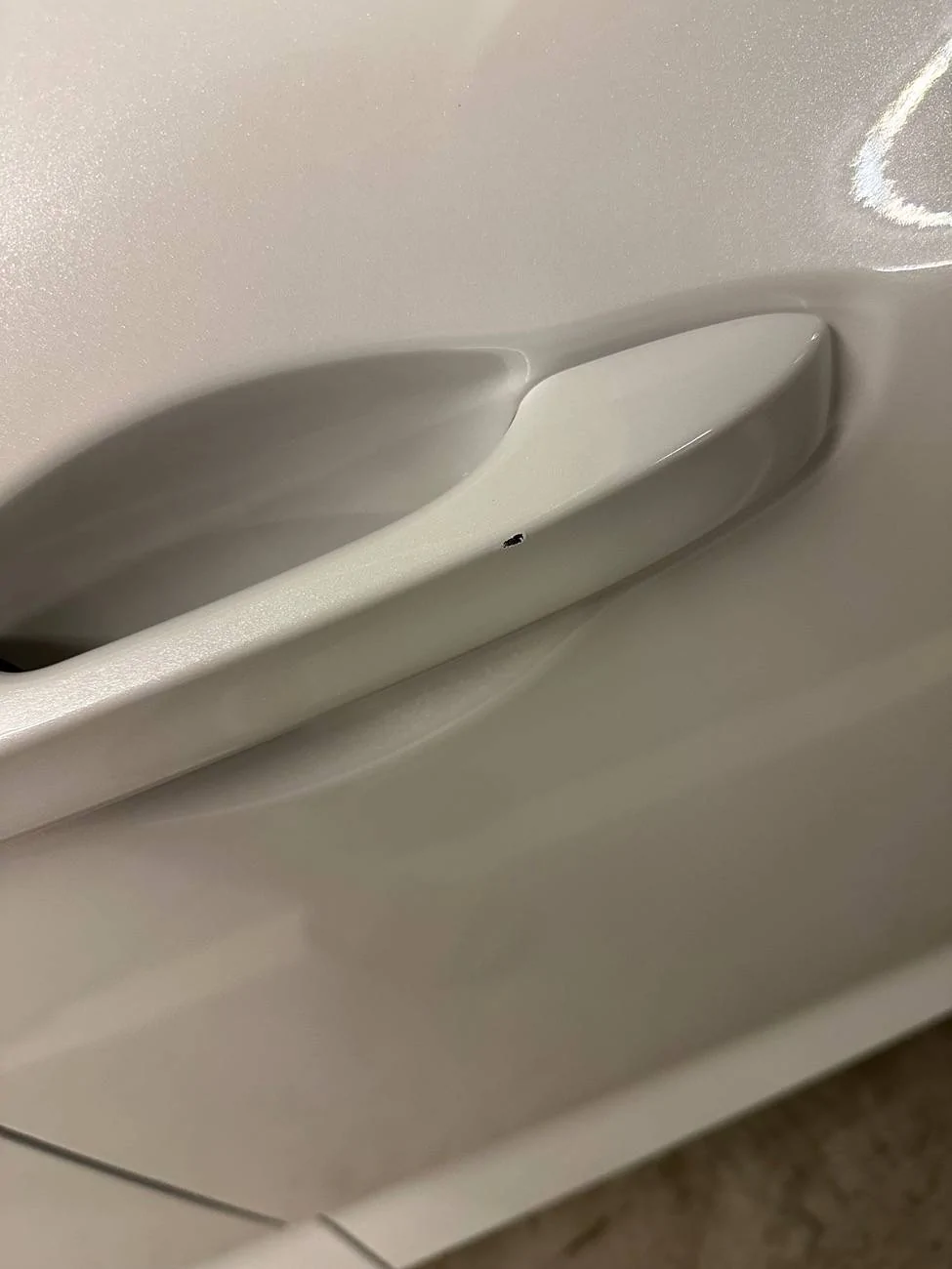 Acura Integra Paint repair for door handle IMG_0097