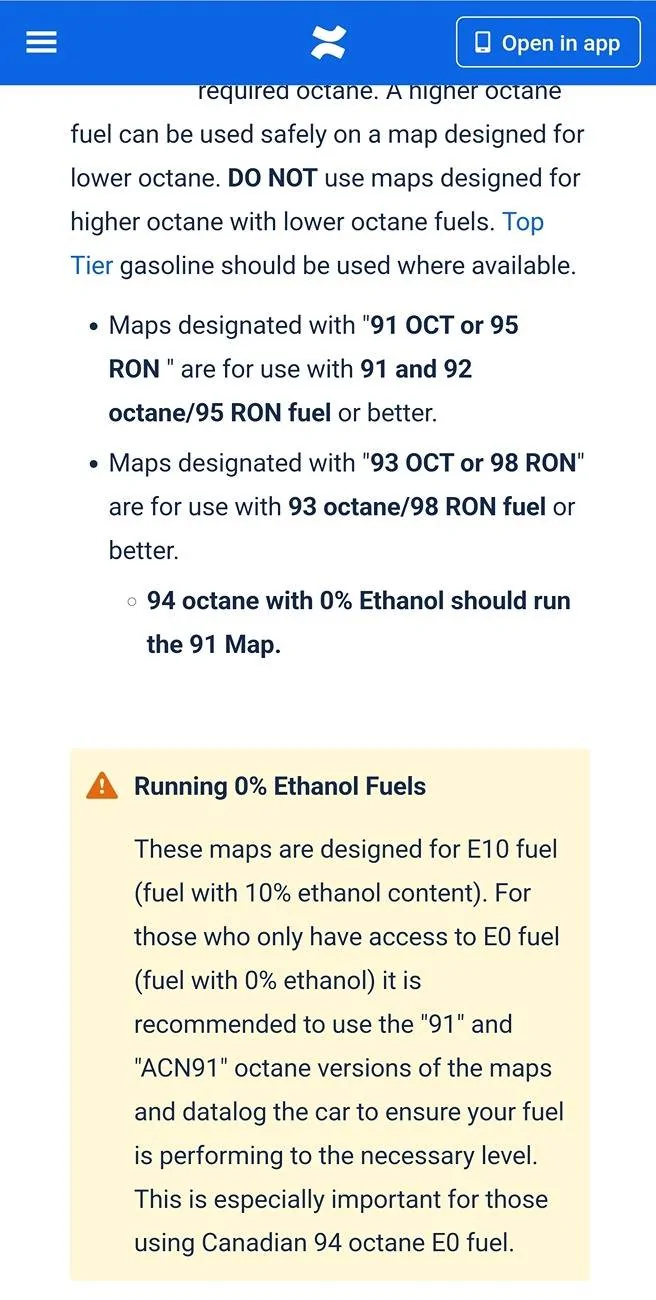 Acura Integra Question regarding 87 octane for ITS Screenshot_20241104_102152_Chrom