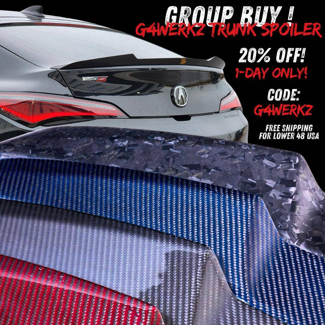 Acura Integra G4werkz Trunk Spoiler Group Buy / Flash Sale @ Unity Performance! G4werkz (8)