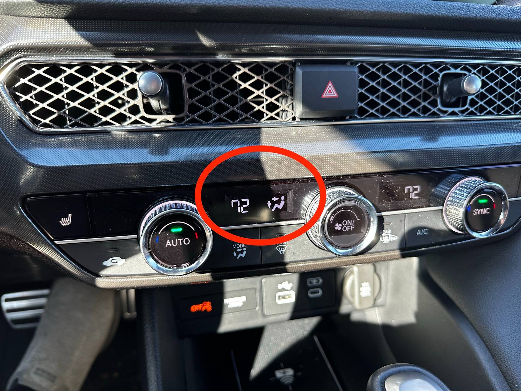 Acura Integra HVAC Control Panel -- Does it show the mode while in Auto? 1742917041663-s4