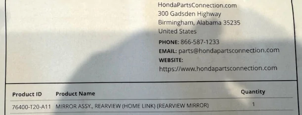 Acura Integra Honda dimming/Homelink mirror with modified Dongar adapter mirror4