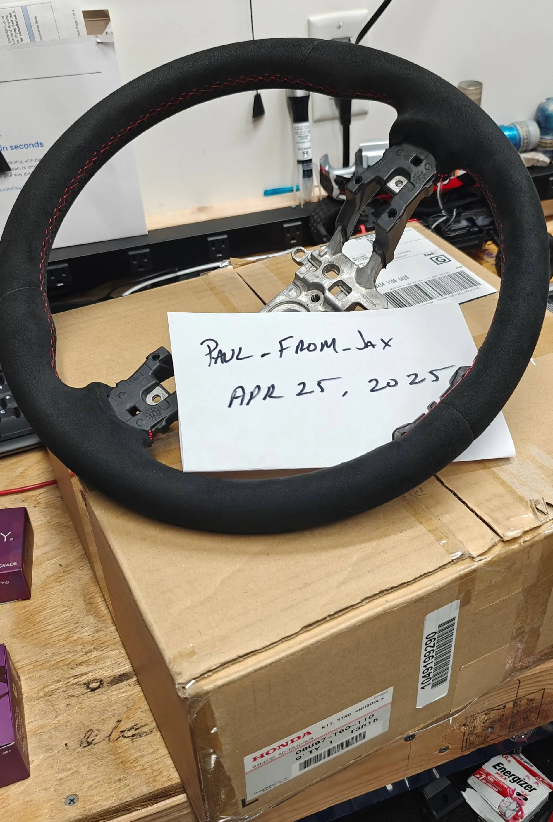 Acura Integra FS: OEM Alcantara steering wheel, OEM Roof bars, Acuity shift knob and shifter bushings IMG20250425124213