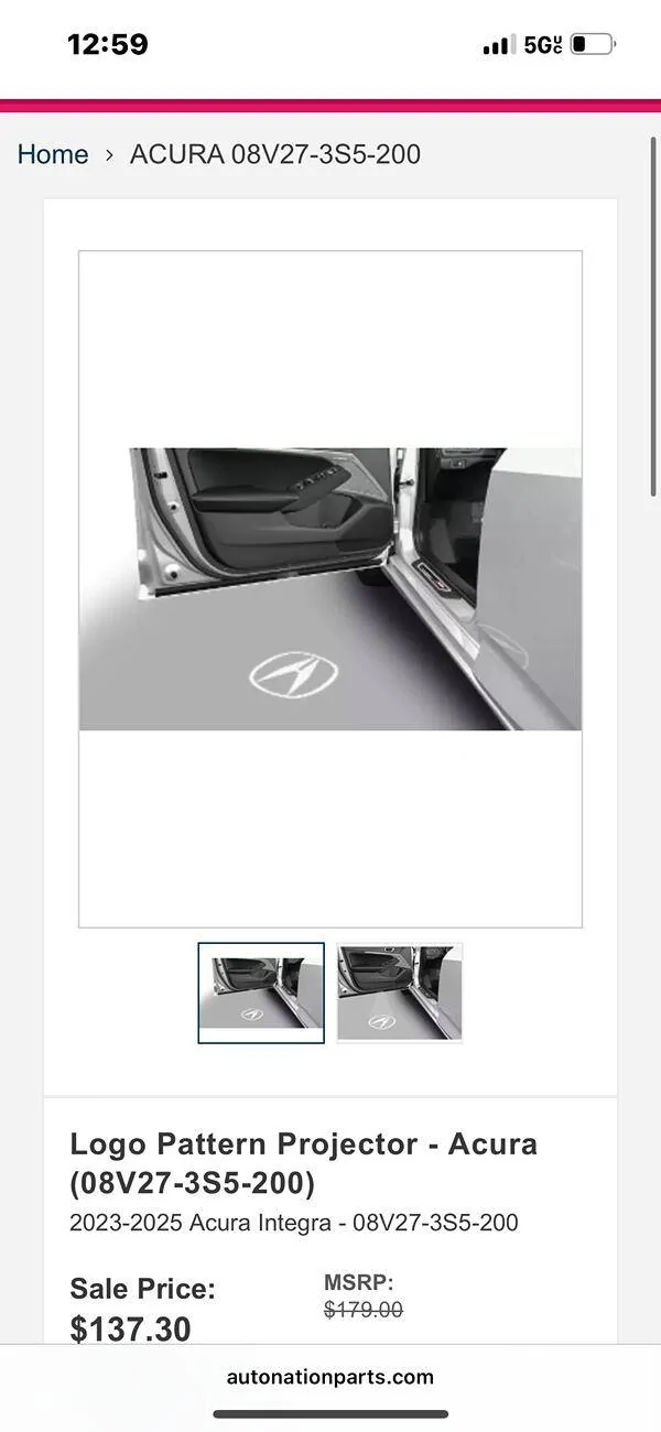 Acura Integra WELCOME DOOR LIGHTS IMG_2783