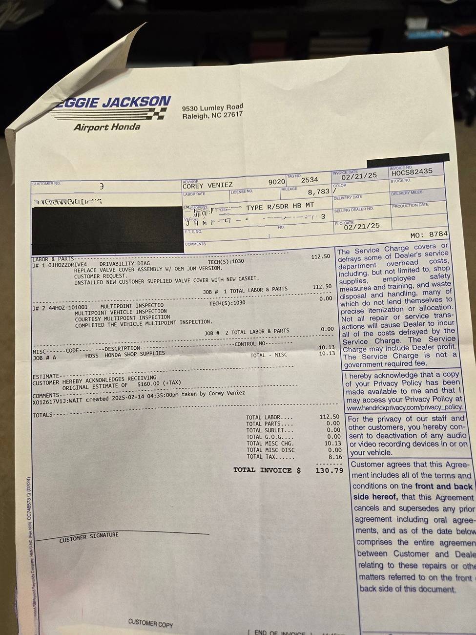 Acura Integra For Sale: TSP Cerakoted OEM Valve Cover- Smoked Bronze 1000005799