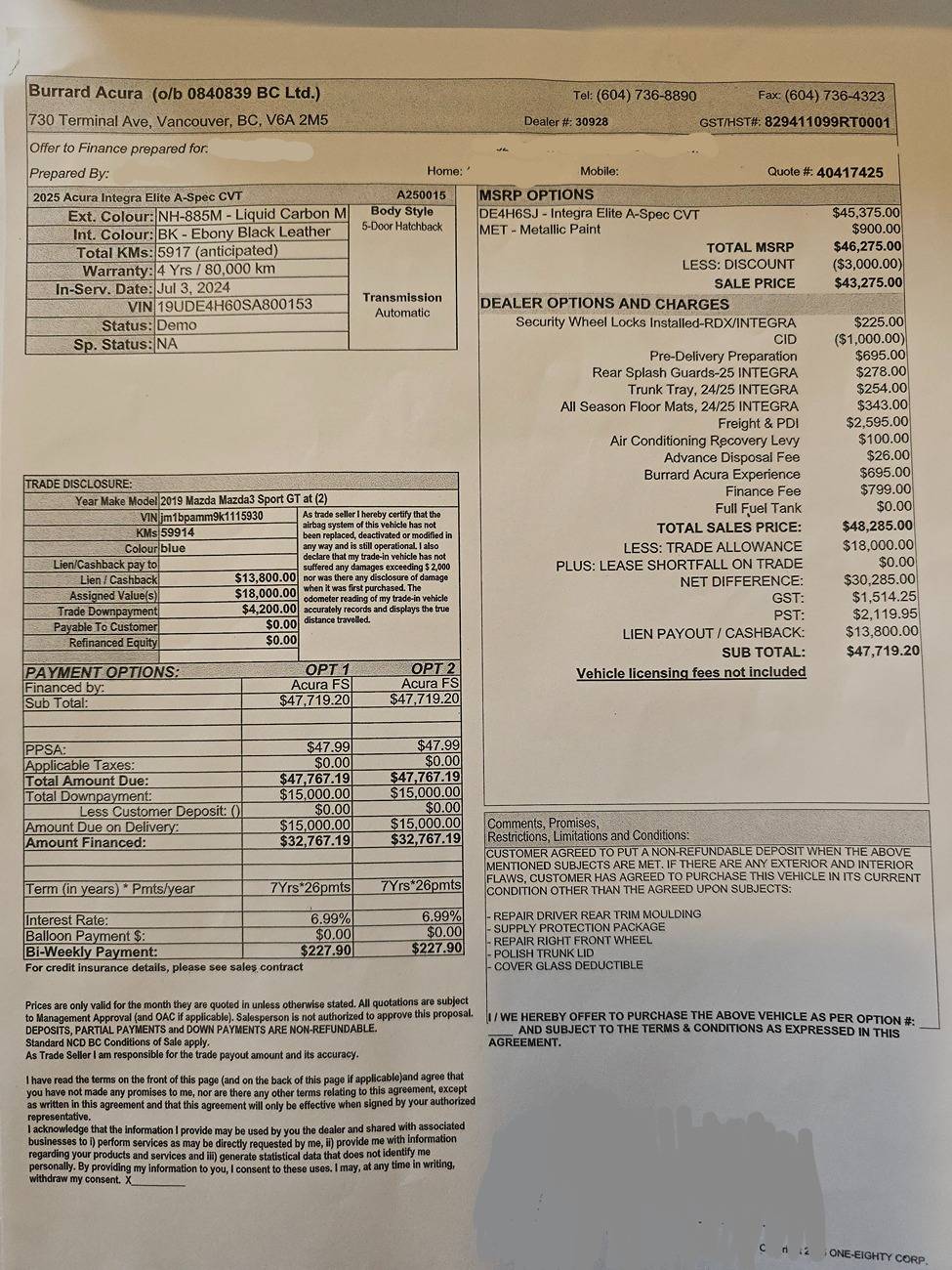 Acura Integra Welcome to the Teggy Family, wondering how well I did on pricing. 1000033801