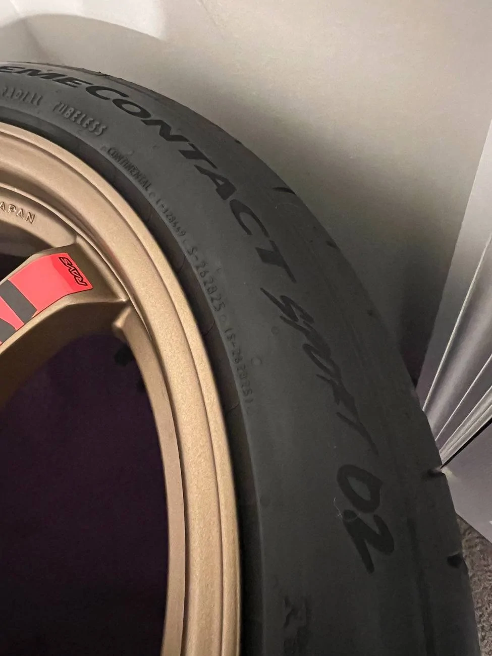 Acura Integra 5x120 RAYS Gramlights 57DR 18x9.5 +38 with tires and lugnuts for sale IMG_7313