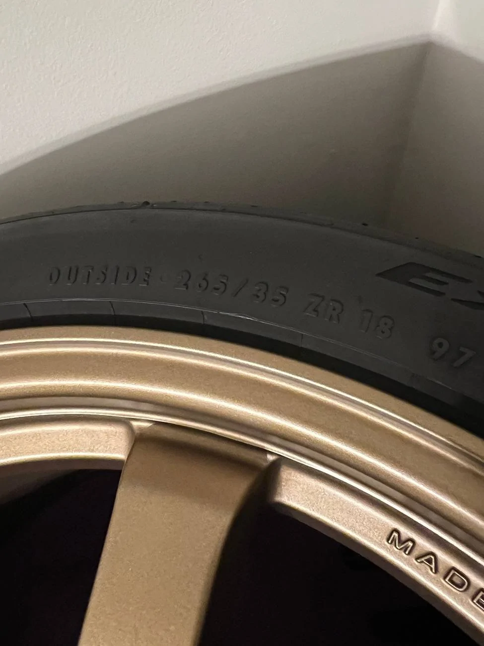 Acura Integra 5x120 RAYS Gramlights 57DR 18x9.5 +38 with tires and lugnuts for sale IMG_7314