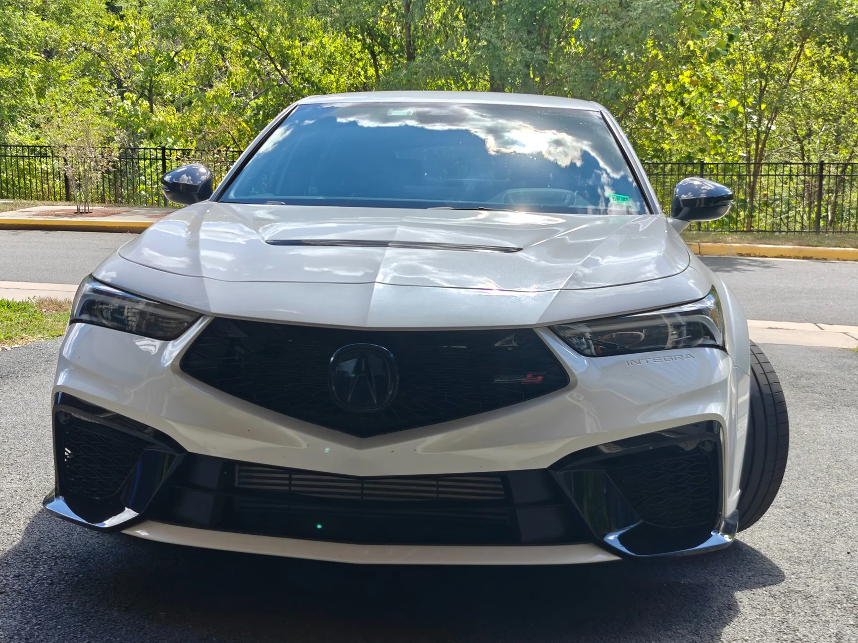 Acura Integra Successfully installed black front A-mark without completely removing bumper IMG20250902112031