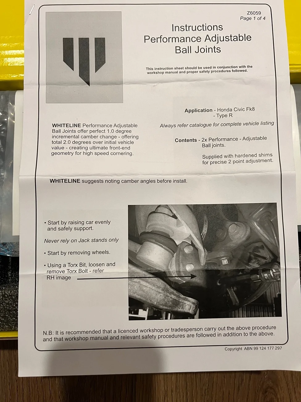 Acura Integra $250 Whiteline Adjustable Camber Ball Joints IMG_3442