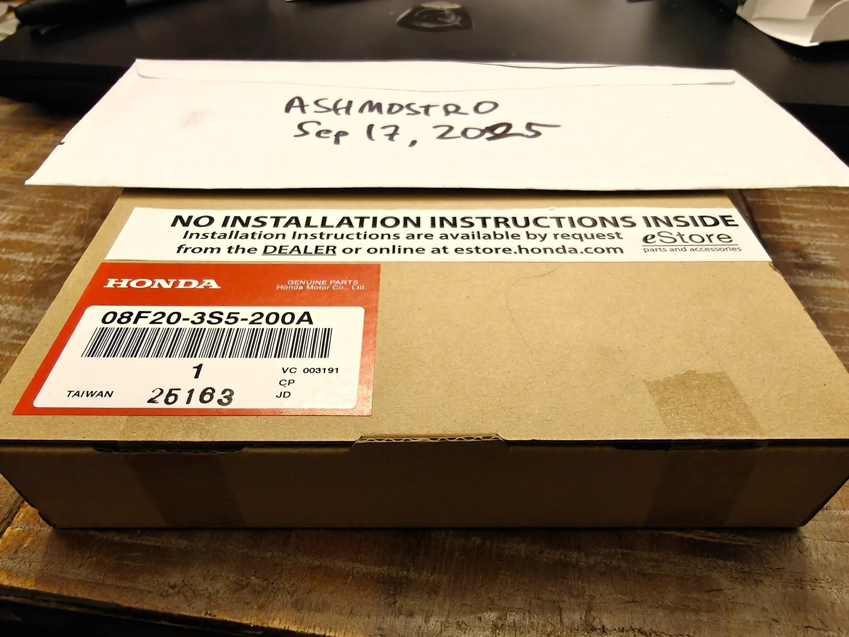 Acura Integra BNIB Rear Black A-Mark (OEM) IMG20250917213600