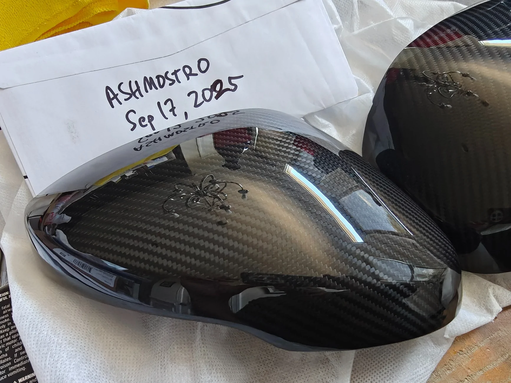 Acura Integra FS: Carbon Fiber Mirror Caps (OEM style, with provision for indicators) IMG20250918143809