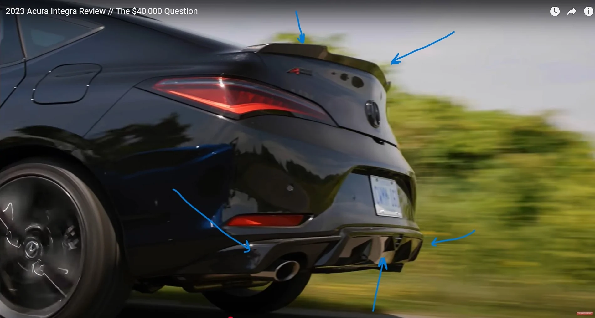 Acura Integra Acura Integra rear spoiler and diffuser Integra Rear - Copy