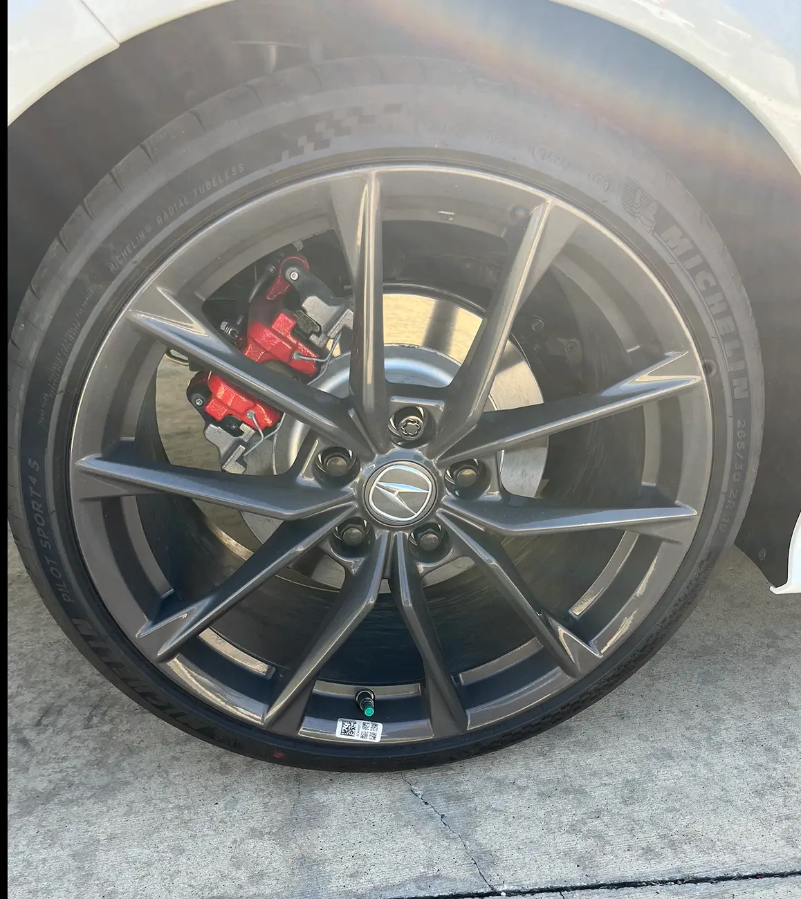 Acura Integra $1800: Set of 4 Type S Stock Wheels With Michelins; Perfect Condition, no curb rash (More Images) RR Wheel No Damage 0925 0623