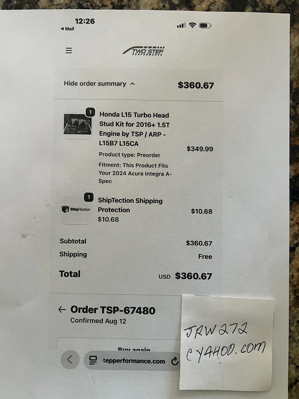 Acura Integra Two Step 1.5 Headstud kit *** BRAND NEW *** IMG_6848