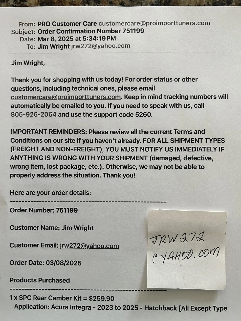 Acura Integra 2023-2025 Integra A-Spec Camber kit  ***BRAND NEW*** IMG_6851