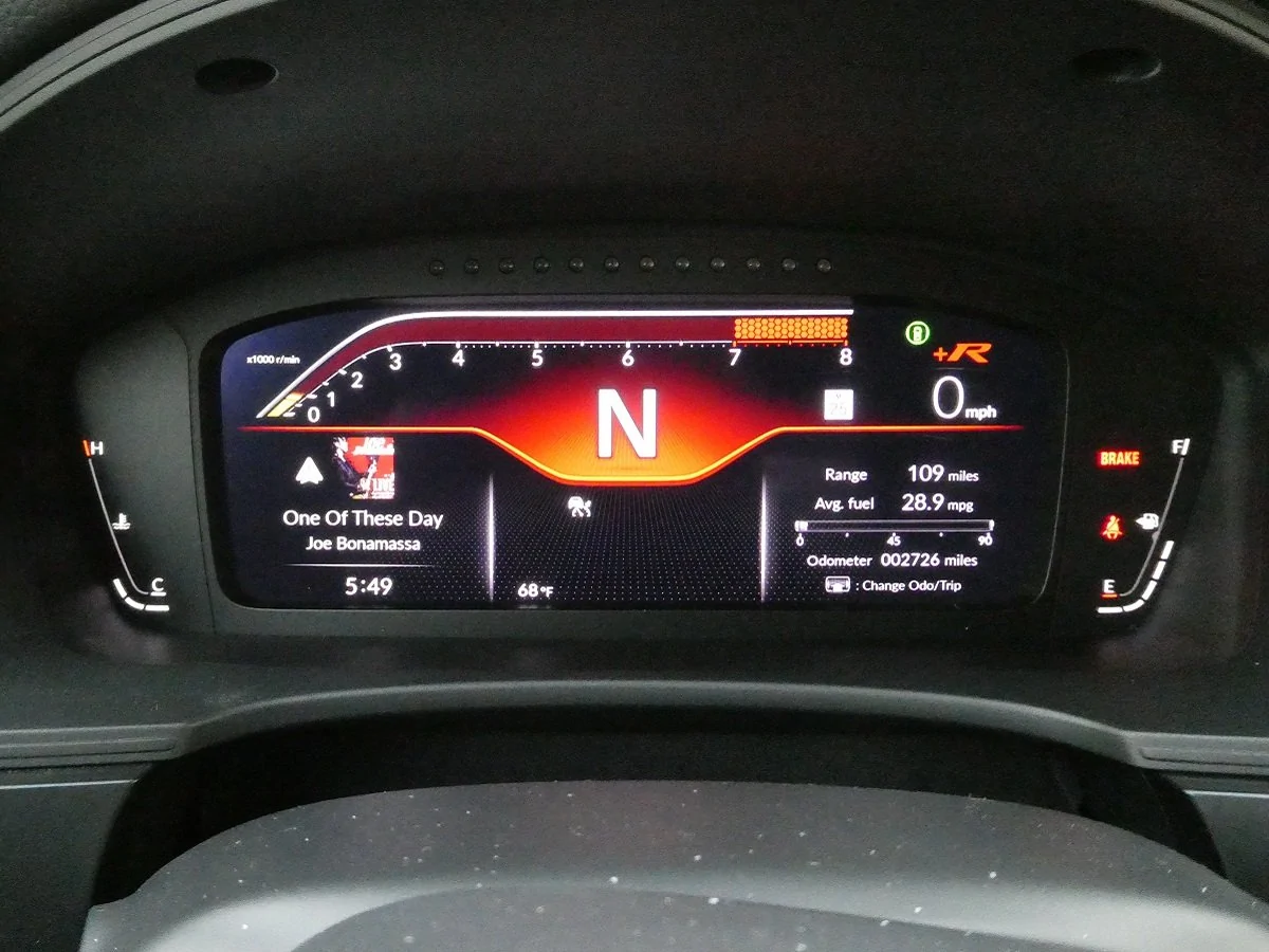 Acura Integra Digital Cluster customization? JDP_2023 Honda Civic Type R plus R Mode Display