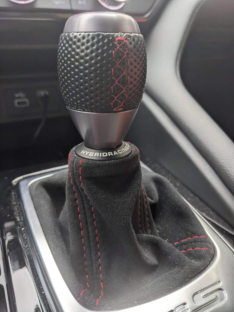 Acura Integra Aftermarket Boot Collar with OEM Knob PXL_20251028_195005268