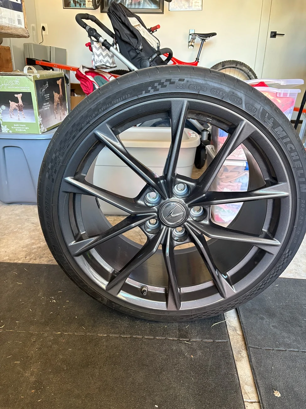 Acura Integra $1800: Set of 4 Type S Stock Wheels With Michelins; Perfect Condition, no curb rash (More Images) IMG_1812