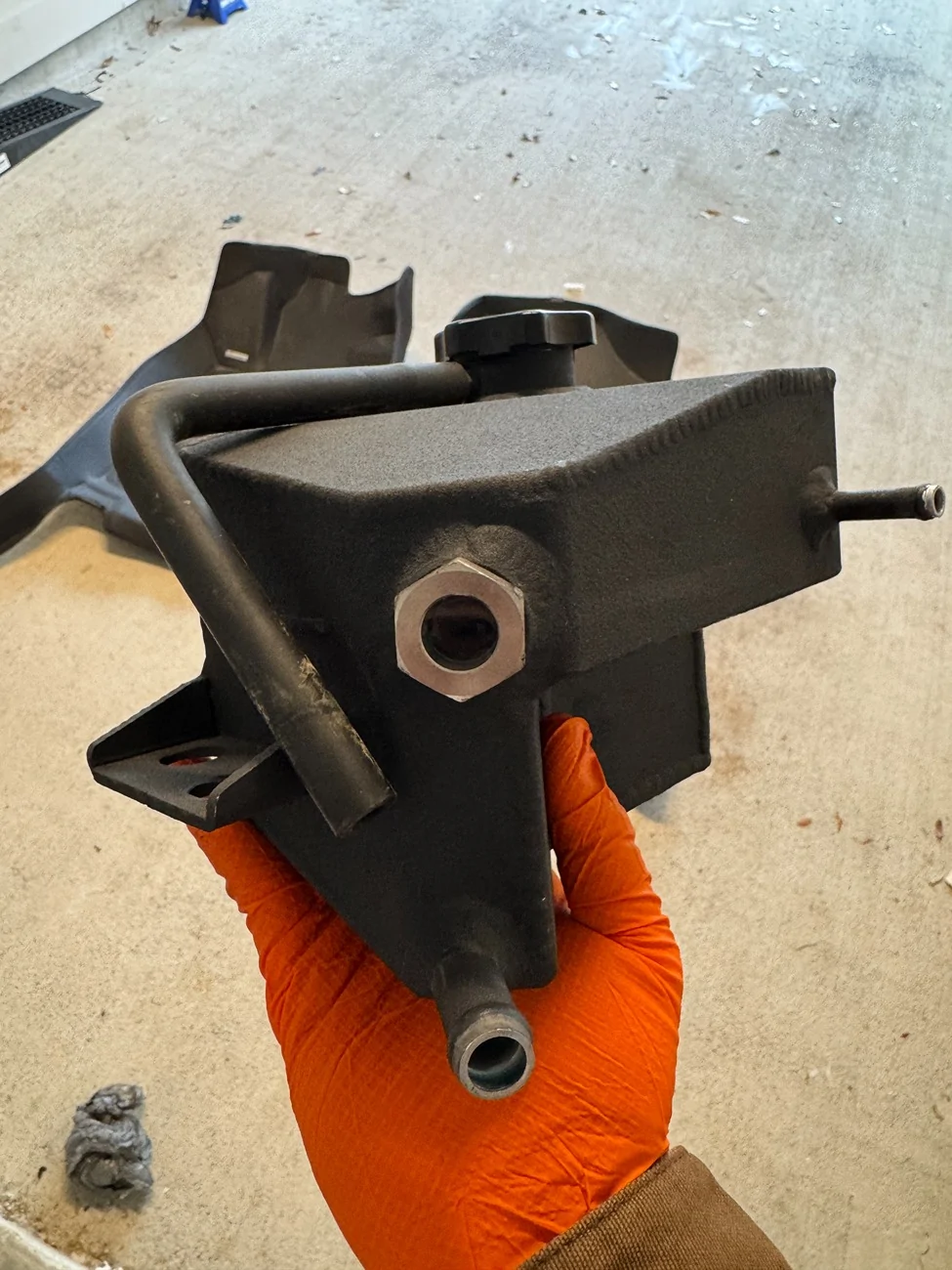 Acura Integra PART OUT: Acuity Stage 2 Shift Kit, Moshimoto Coolant Overflow Tank, Overland Designs Console Cover (Orchid Gray), TuxMats IMG_3110