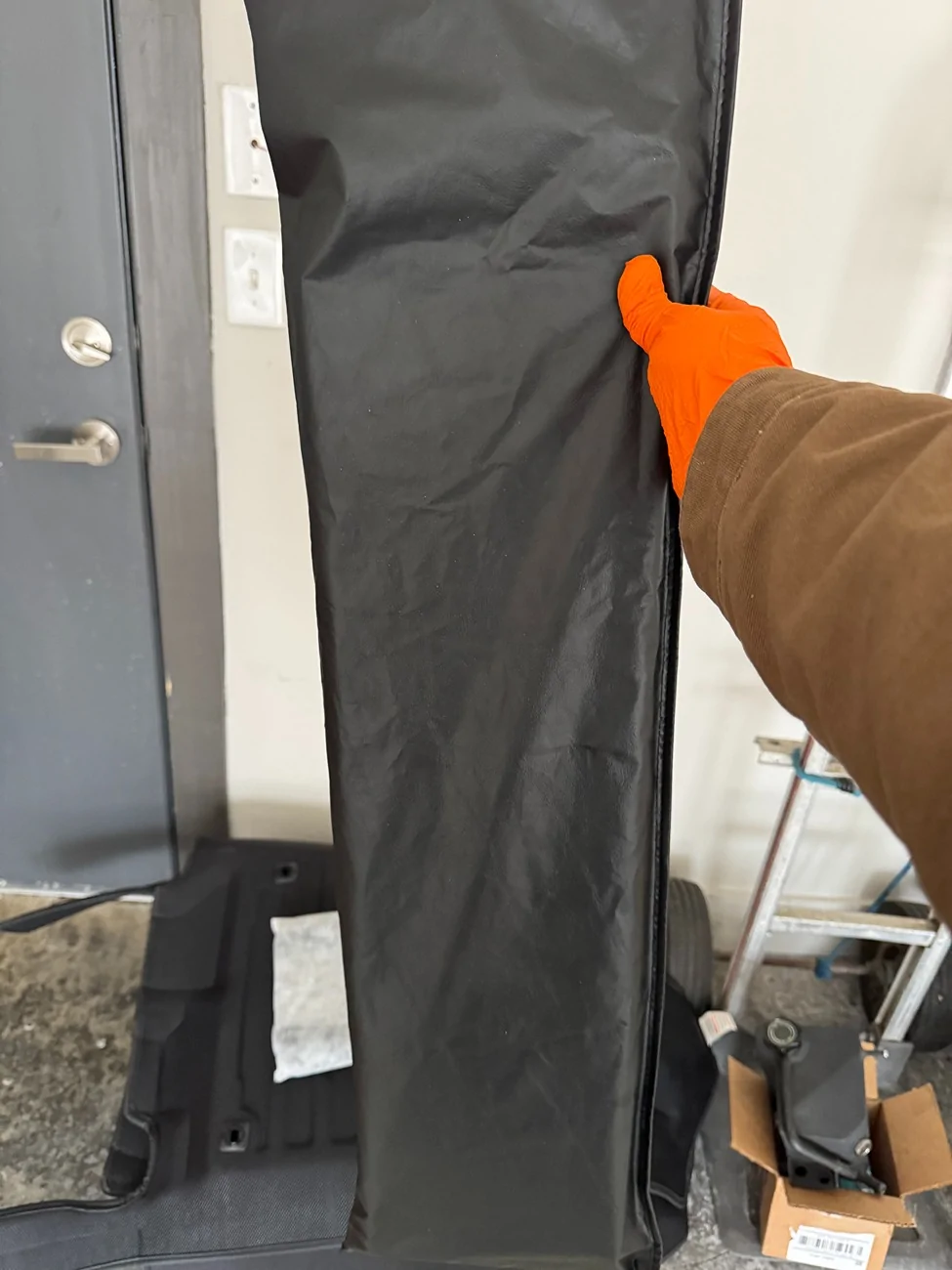 Acura Integra PART OUT: Acuity Stage 2 Shift Kit, Moshimoto Coolant Overflow Tank, Overland Designs Console Cover (Orchid Gray), TuxMats IMG_3121