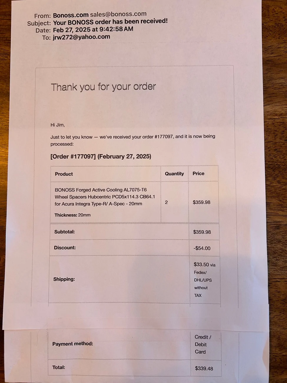 Acura Integra 4 Bonoss 5x114.3 20mm hubcentric spacers IMG_6879