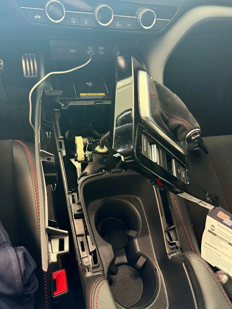 Acura Integra Integra Type-S / A-Spec Tech Gauge Pod – Limited Run Announcement 7 - Remove shifter trim and driver footwell trim piec