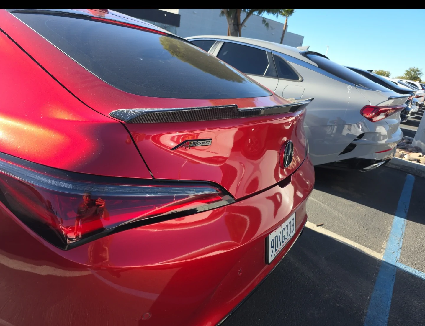 Acura Integra OEM Carbon spoiler peeling, decided to Paint Match 11829