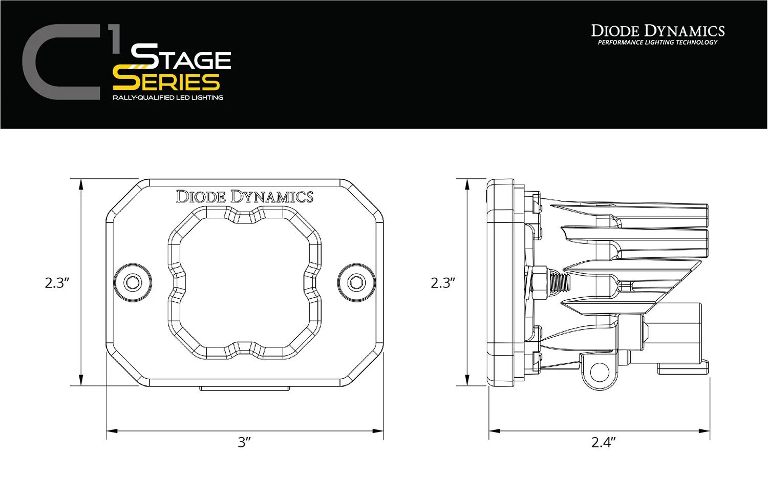Acura Integra A-Spec Rear Diffuser Install Video stage_series_c1_flush_led_pod_dimensoinal_drawing_5